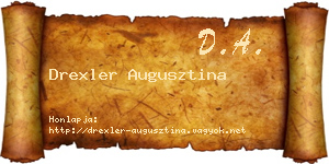 Drexler Augusztina névjegykártya